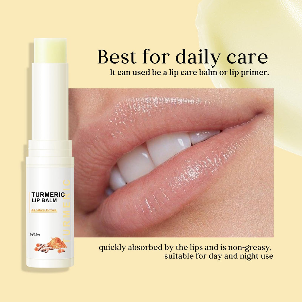 Freeorr Turmeric Lip Treatment Kit for Dark Lips, Lip Scrub&Lip Balm for Smokers, Lip Exfoliator Scrub for Hydration Chapped and Cracked Peel Lips