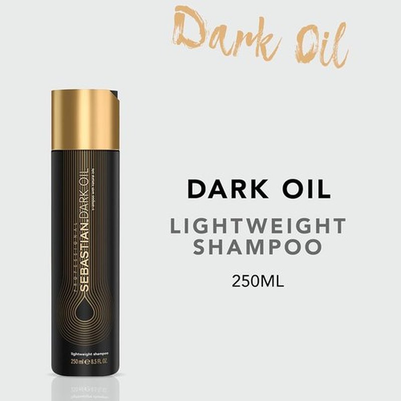 Sebastian Professional Dark Oil Shampoo - Lightweight Formula Infused with Jojoba & Argan Oil for Silky Hair