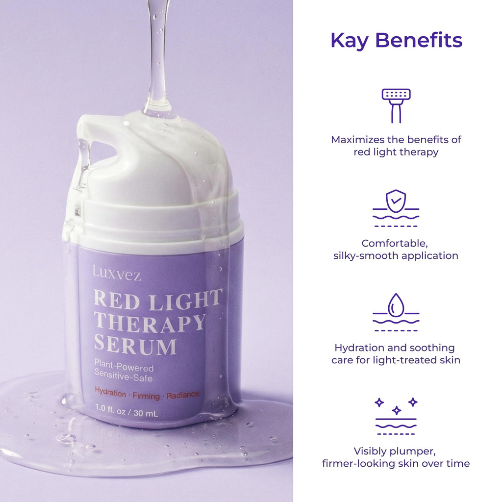 Red Light Therapy Activation Serum for Face – Hydrating & Firming Booster for LED Red Light Devices – Anti-Aging Green Tea Serum with Niacinamide, Hyaluronic Acid, Peptides & Collagen, 1 Fl Oz/2 Pack