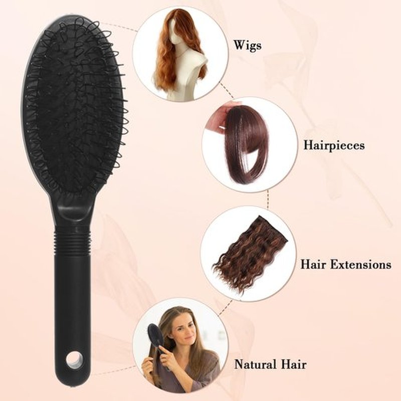 obeoby 3Pcs Wig Brush Comb Set, Loop Wig Brush Hair Extension Wide-Tooth and Edge Combs for Human Wigs and Synthetic Extension