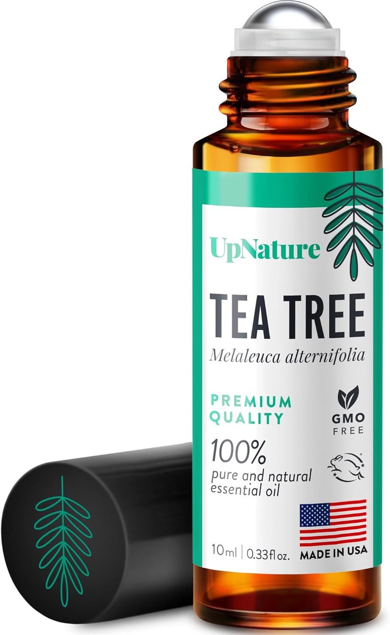 UpNature Tea Tree Essential Oil Roll-On - 100% Natural Skin Treatment for Clearer Complexion