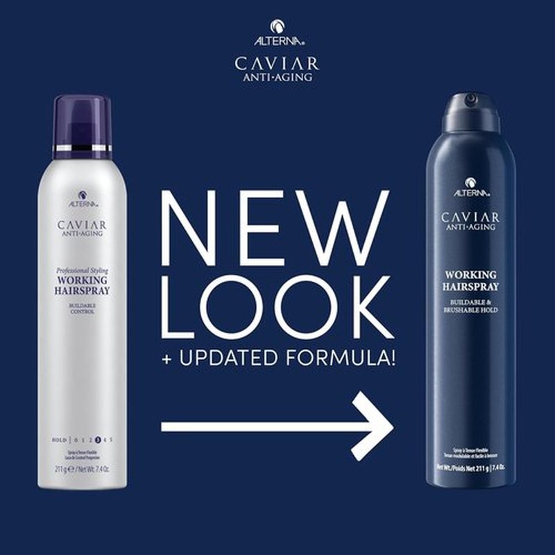 Alterna CAVIAR Anti-Aging Working Hairspray - Buildable Hold & Frizz Control | Sulfate Free Shine
