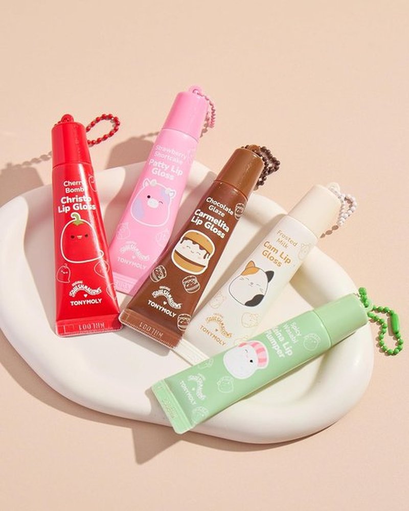 TONYMOLY Keychain Lip Balm - Carmelita’s Chocolate Glaze, Hydrating Cocoa & Shea Butter, 11ml