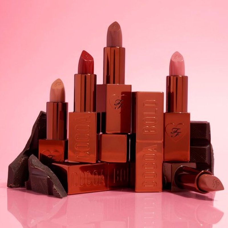 Too Faced Cocoa Bold Lipstick | Creamy, Nude Lipstick Shades with Demi-Matte Finish, 0.11 Ounce, Chocolate Strawberry