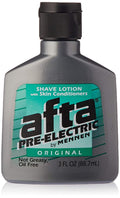 AFTA Shave Lotion with Skin Conditioners, Pre-Electric by Mennen, Original, Not Greasy, Oil Free, 3 FL OZ - 4 Pack