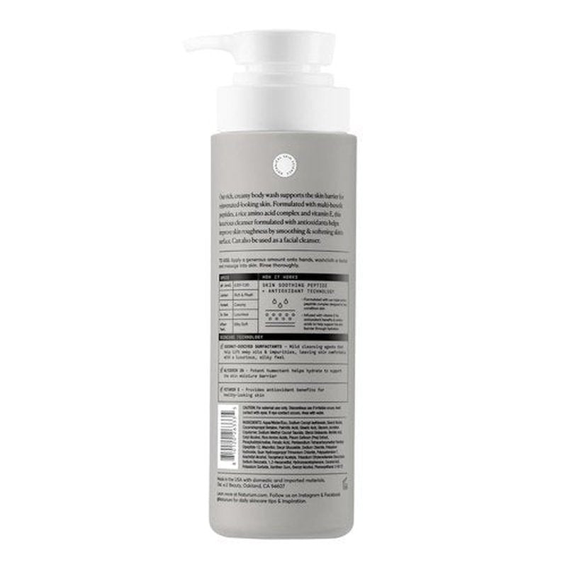 Naturium Multi-Peptide Body Wash - Rejuvenate & Cleanse with Rice Amino Acids & Vitamin E | 500 mL