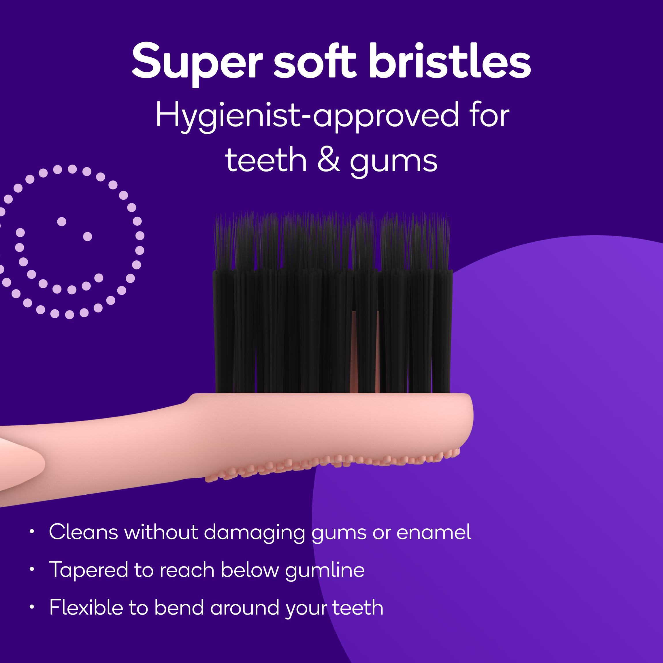 BURST Genuine Replacement Heads for Original Sonic Toothbrush (Rose Gold)