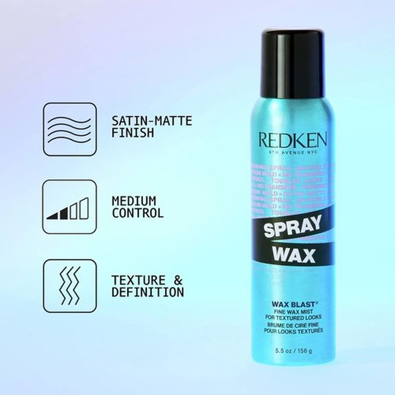 Redken Spray Wax | Invisible Texture Mist for All Hair Types - High Impact Finishing Spray for Volume & Satin-Matte Finish