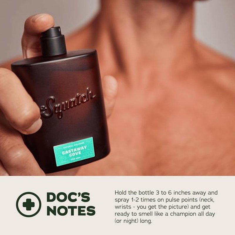 Dr. Squatch Cologne for Men - Coconut Castaway Inspired Bergamot, Lavender & Vanilla - 1.7 fl oz