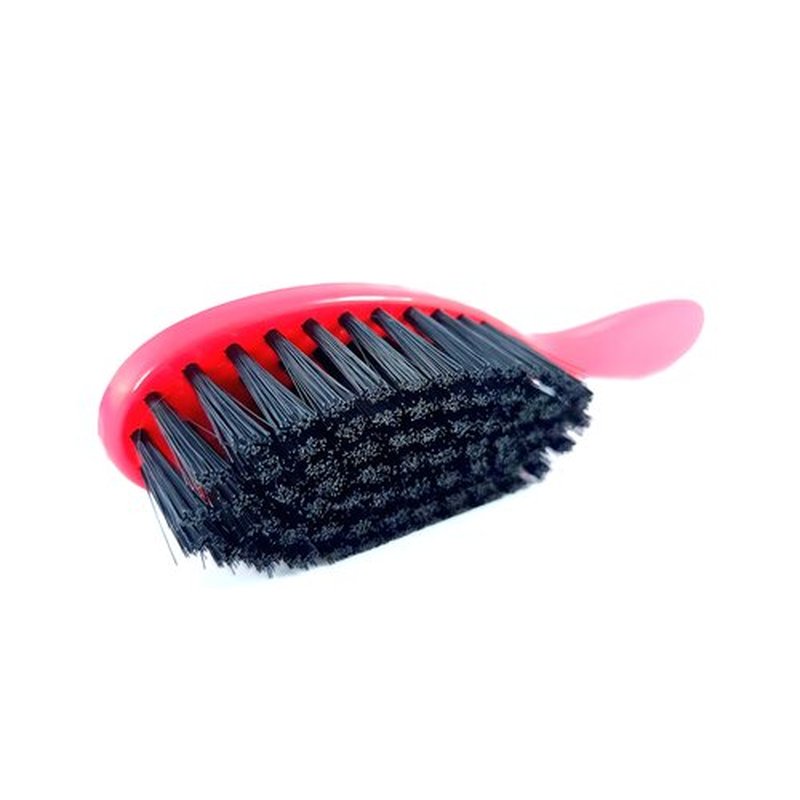 StyleCraft The Fresh Cut Professional Fade and Cleaning Barber Hair Brush with Soft Nylon Bristles Set of 3, Red