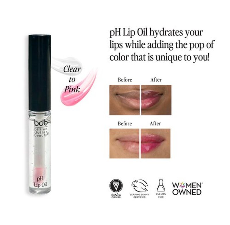bdb Color Changing pH Lip Oil - Moisturizing, Plumping, and Glossy