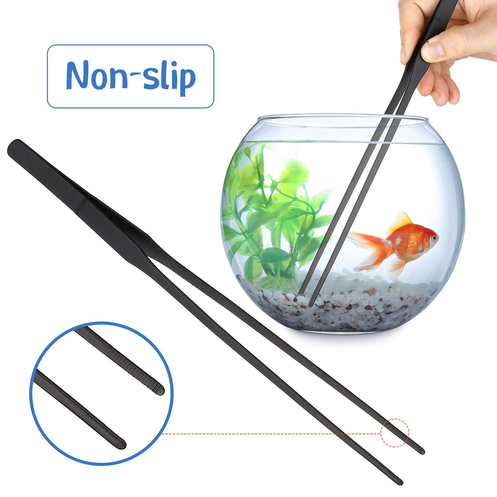 Weewooday 3 Pieces Axolotl Tank Accessories, Extra Long Tweezers for Aquarium, Coral Feeder Long Syringe, Fish Feeding Tongs Tweezers for Reef Roids Aquatic Plant Spider Snake Lizard