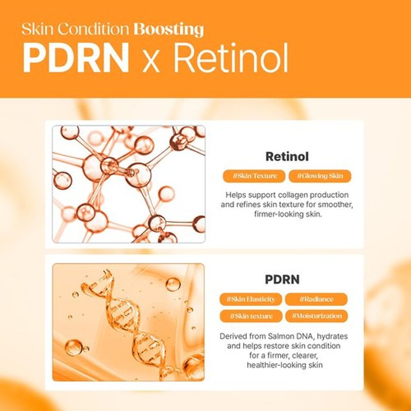 Papa Recipe Retinol PDRN Refine Glow Daily Mask (30 Sheets) - Korean Skin Revitalizing Facial Masks, Anti-aging - Soothing, Calming & Hydrating Face Skin, Sensitive Skin-friendly