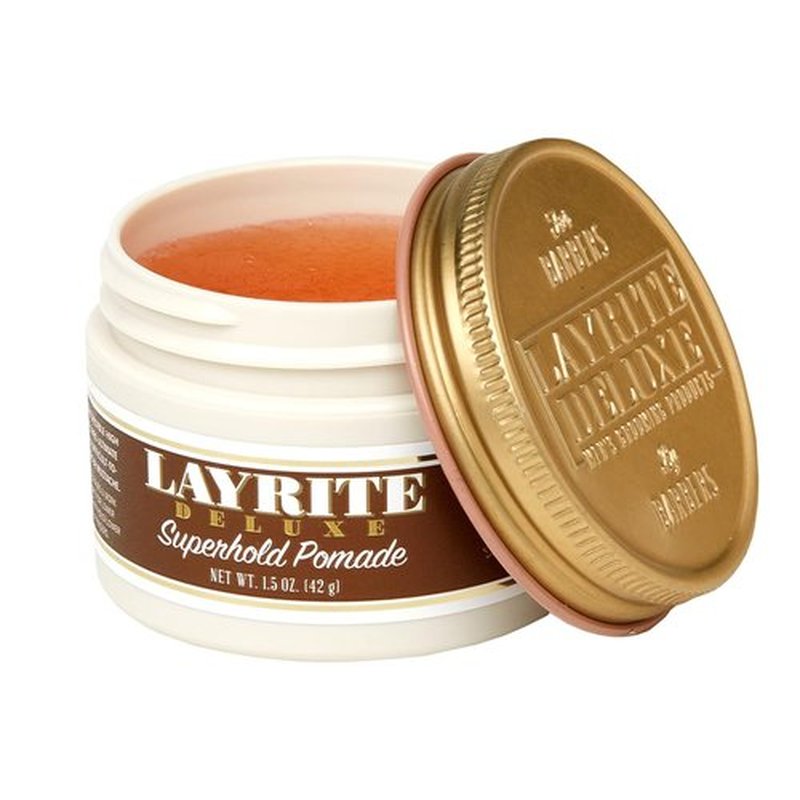 Layrite Superhold Pomade - Strong Hold Hair Styling Cream | 4 Oz for All-Day Control