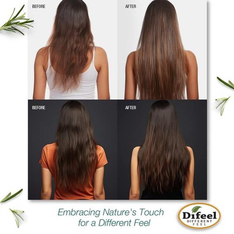 Difeel Rosemary Mint Strengthening Shampoo with Biotin 33.8 oz. - Made with Natural Rosemary Oil for Hair Growth