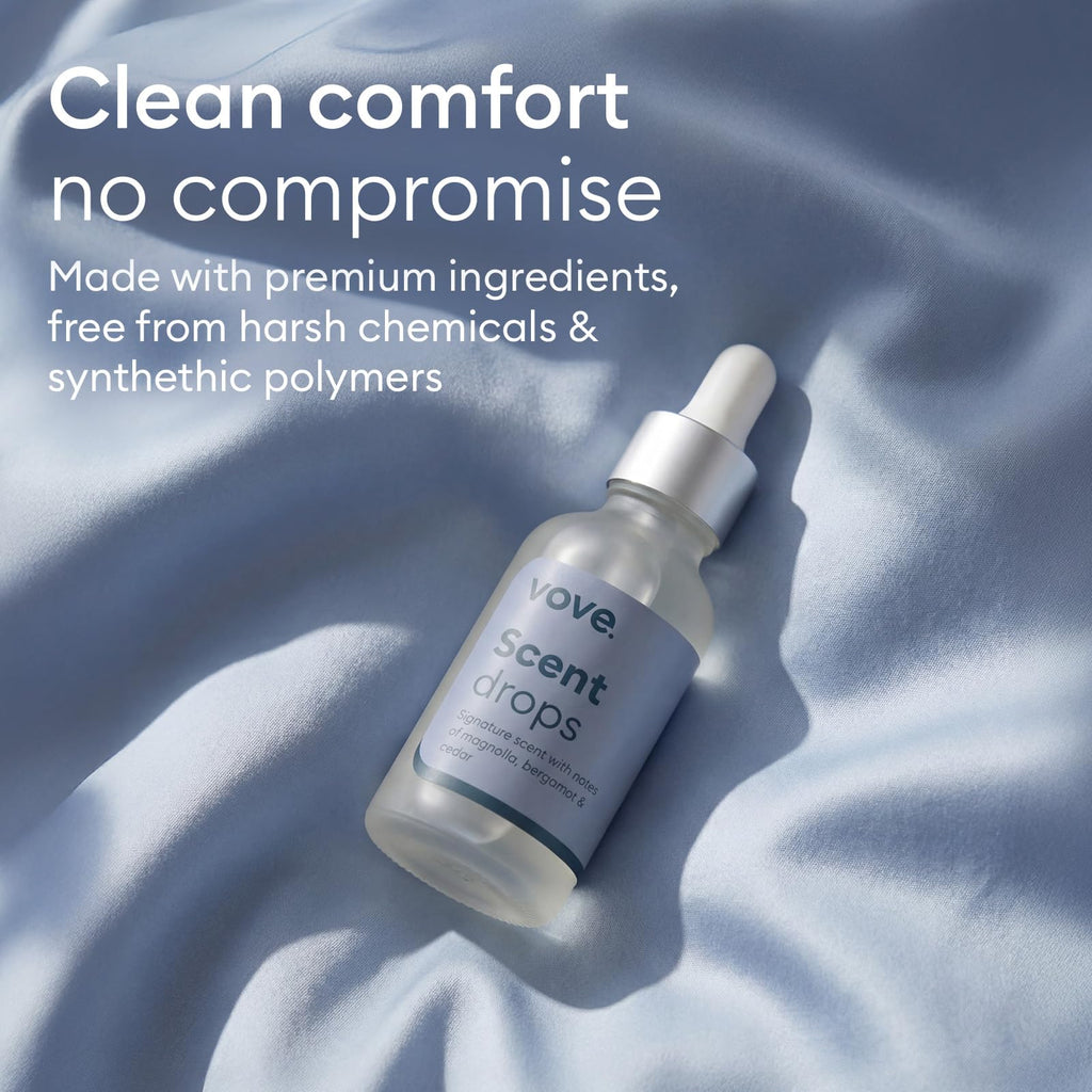 Vove Signature Scent Drops, Magnolia Bergamot Cedar - Laundry Fragrance Oil with Glass Dropper, Scent Booster, Pairs with Dryer Balls, Hypoallergenic, Biodegradable Musk, FSC-Certified Packaging