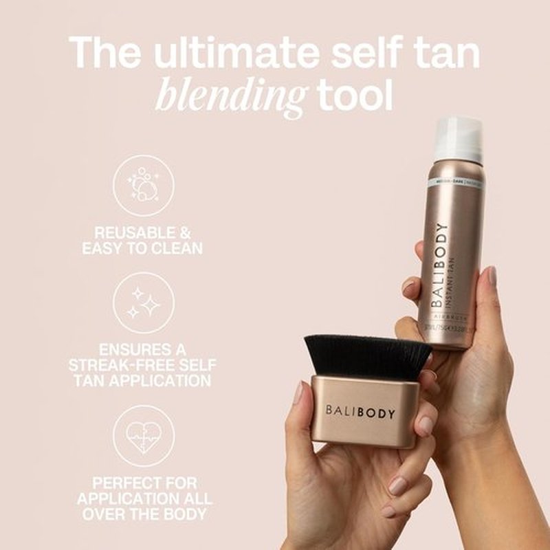 Bali Body Blending Brush - Kabuki Brush for Streak-Free Self Tanner Application | Ultra-Soft & Reusable