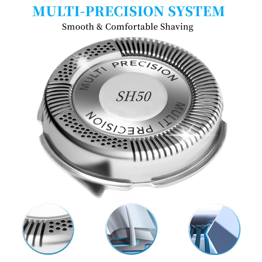 SH50 Replacement Heads for Series 5000 Replacement Heads Compatible with Series 5000 Shavers,SH50 for Replacement Heads,6pcs.