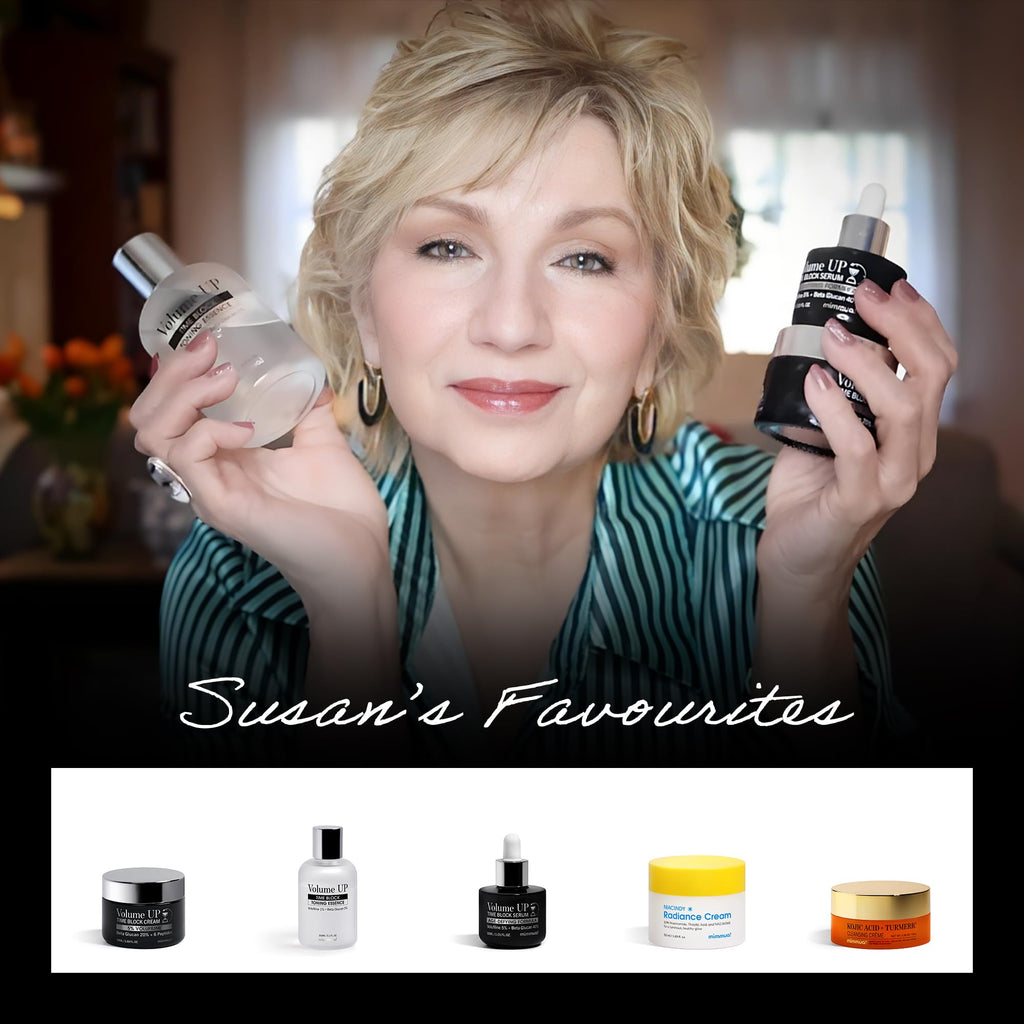 mimmua! Volume UP Toning Essence & Serum & Cream for Skin Volume | Volufiline, Beta Glucan, Peptides | Botox in a Bottle | Plumps Skin by Stimulating Fat Cells | Anti-Aging Topical Filler