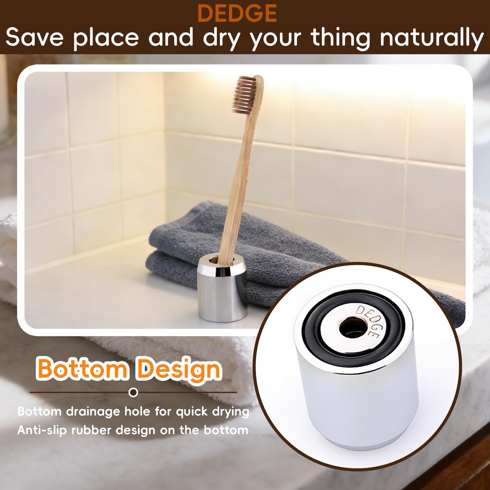 DEDGE Safety Razor Alloy Stand-Razor Holder Stand-Double Edge Safety Razor Stand-Shaver Holder For Bathroom Accessory-Opening dimension is 1.7cm/0.67"