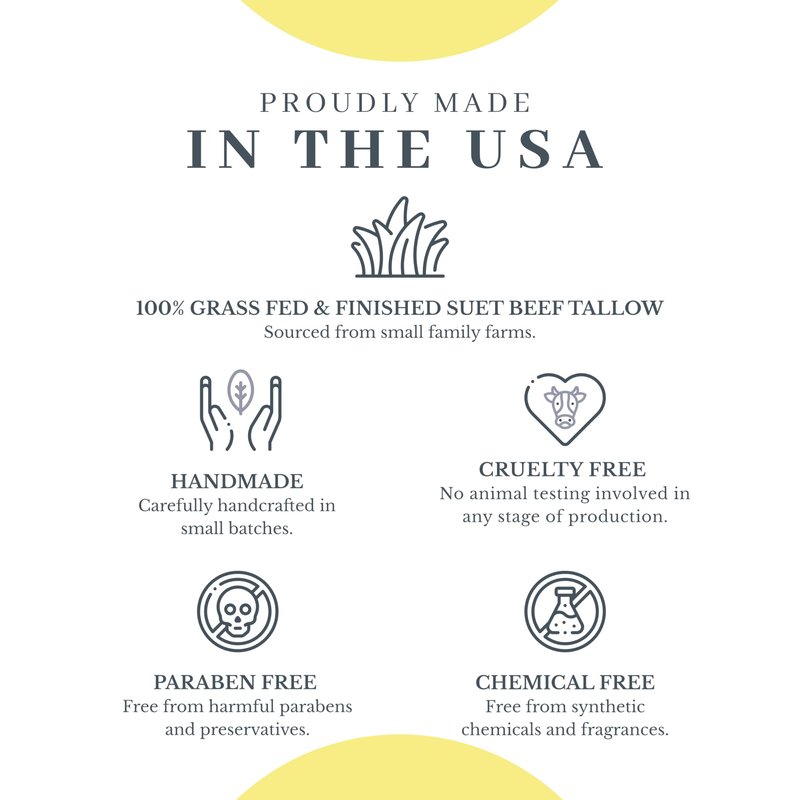 Vanman's - Tallow and Honey Balm Jumbo - Tallow Face Moisturizer with Pure Grass-Fed/Finished Beef Tallow for Skin and Essential Oils, Organic Raw Honey and Beeswax, Cold Pressed Olive Oil - 6.3 oz