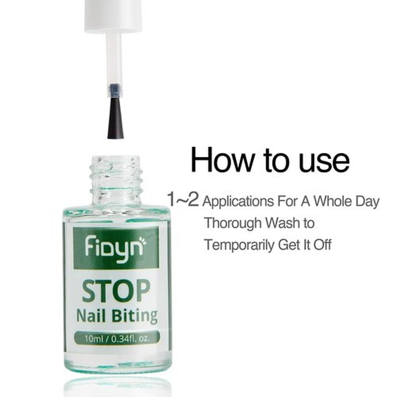 Fidyn No Bite Nail Polish, Nail Biting Treatment with Bitter Polish to Help Quit Nail Biting For Life and Also Help Stop Thumb Sucking (10ml)