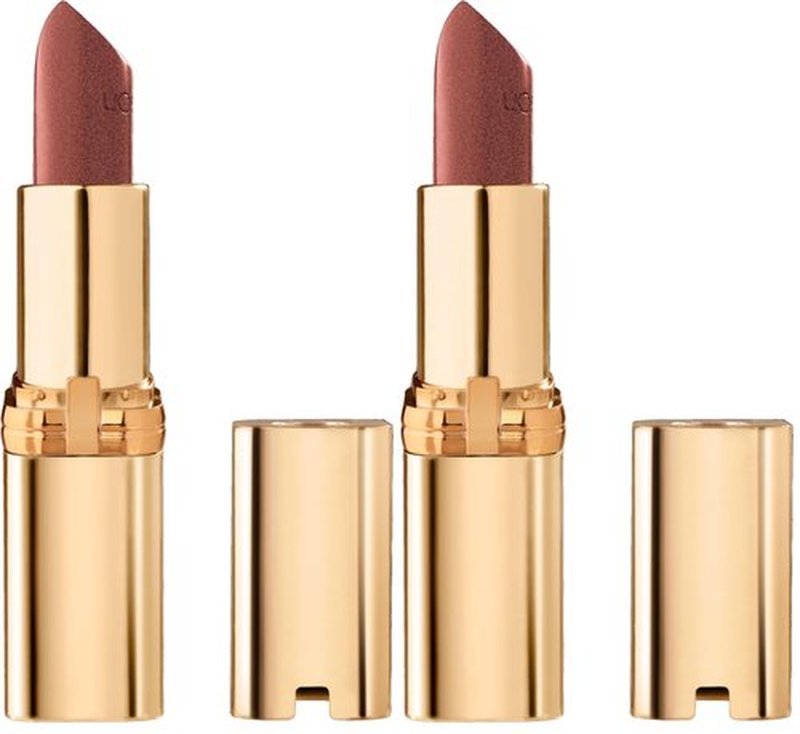 L'Oreal Paris Colour Riche Original Creamy,Hydrating Satin Lipstick with Argan Oil and Vitamin E,Bronzine,(Pack of 2)