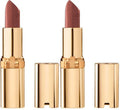 L'Oreal Paris Colour Riche Original Creamy,Hydrating Satin Lipstick with Argan Oil and Vitamin E,Bronzine,(Pack of 2)