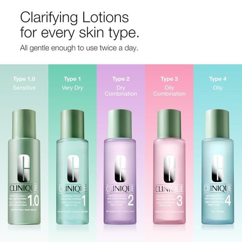Clinique 3-Step Clarifying Lotion - Exfoliating Toner With Witch Hazel | For Dry Combination Skin Types