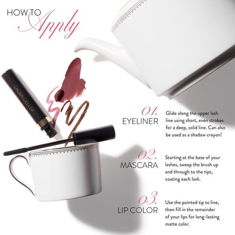 LAURA GELLER NEW YORK The Kajal Collection 3PC Makeup Kit - Kohl Eyeliner Crayon, Mascara & Matte Lip Color - Limited Edition Eye & Lip Makeup Gift Set - Perfect for Mother's Day, Birthday, Gifting
