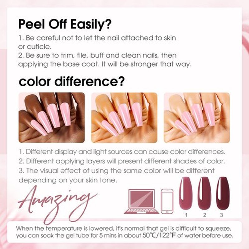 ROSALIND Christmas Poly Nail Gel Set, 8 Colors Mini Clear Neutral Poly Extension Gel Set, Nude Pink Builder Extension Kit for Nail Art Design Easy DIY Gift for Women
