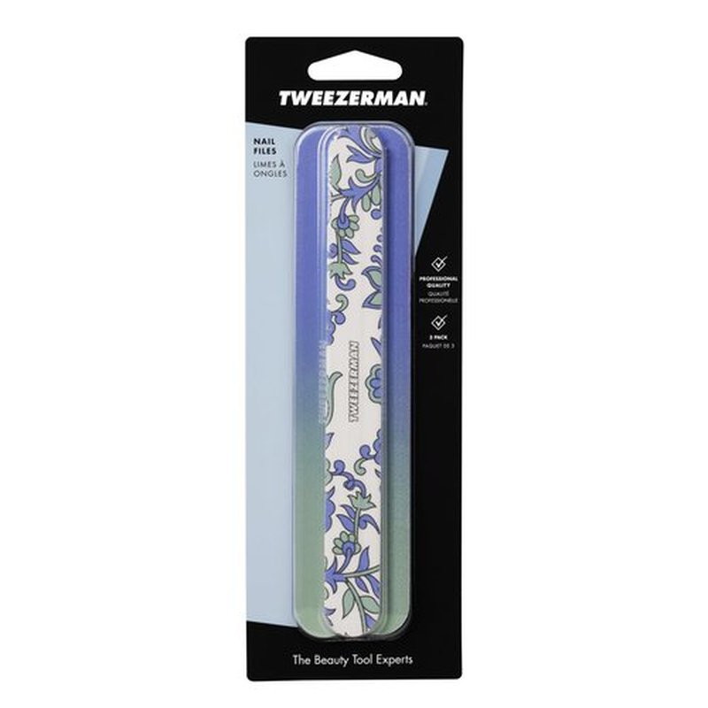 Tweezerman Paisley Nail Files, (Pack of 3)