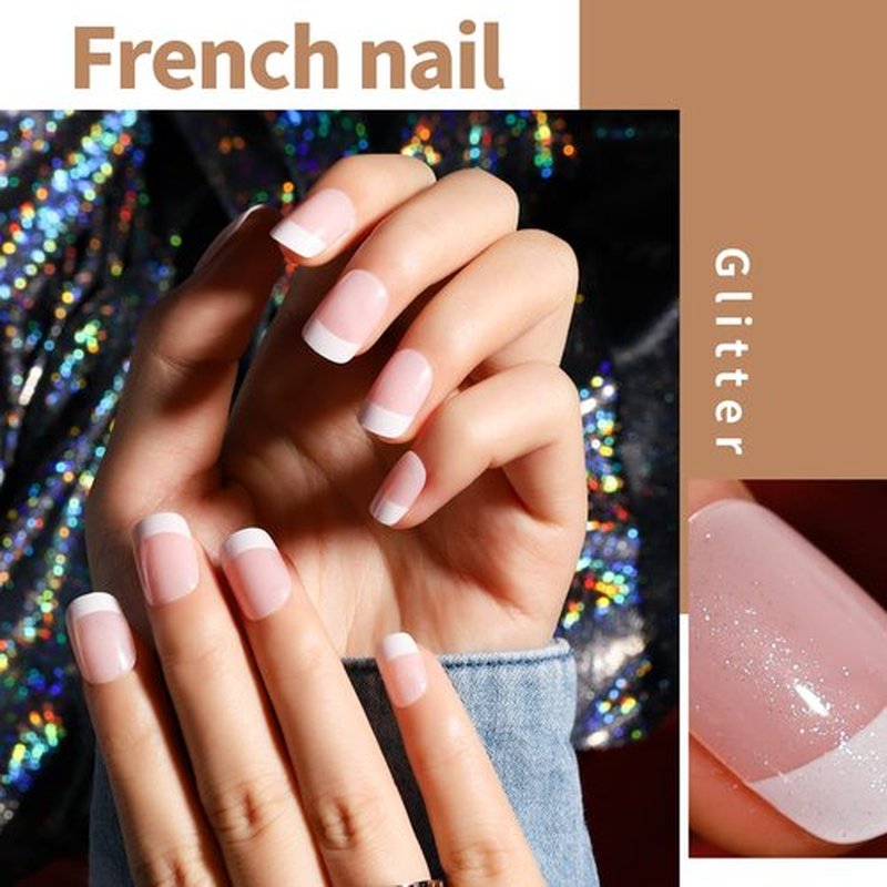 Teenitor 576Pcs Short Square Press On Nails Kit with Matte, Glossy, Glitter, and French Designs