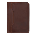 CestAntiQ Leather Junior Padfolio for Men Women Business Portfolio Folder Compact 5 x 8 Legal Pad Organizer with Pen Loop Professional Resume Interview Document Holder Padfolio (Tan)