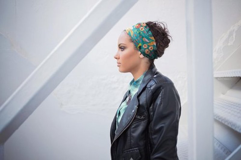 Karma Snakes Headband for Women - Wide - Fabric Headband and Stretchy Hair Scarf - Blue