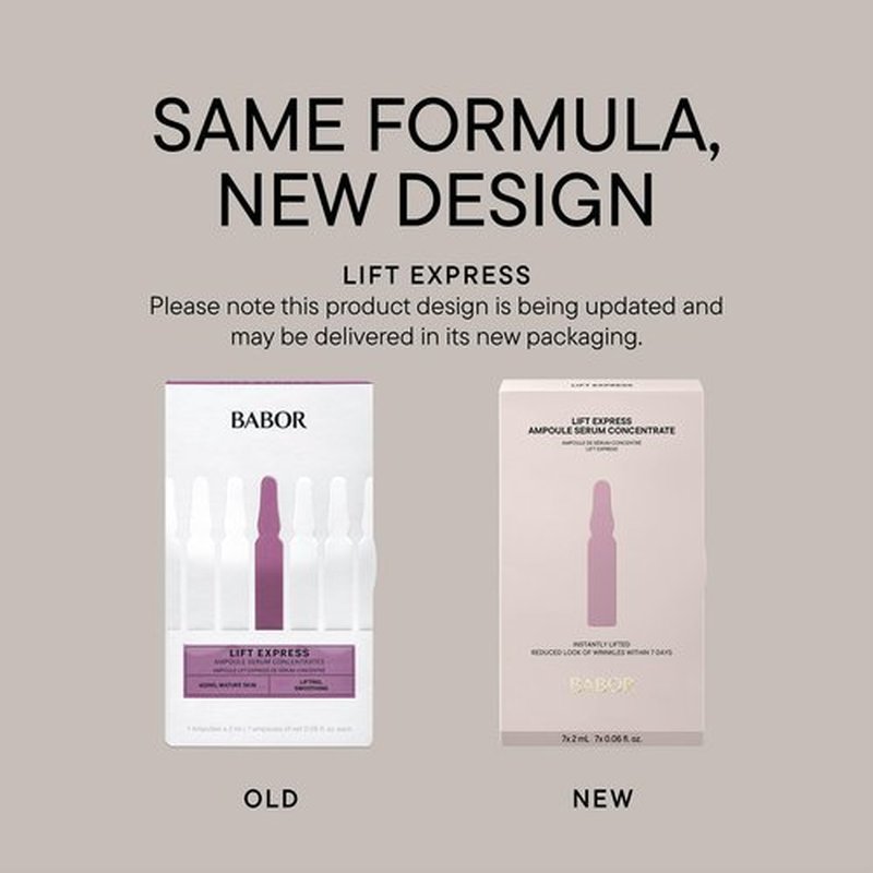 BABOR Lift Express Ampoule Concentrate, Instant Lifting Effect Fills Lines and Wrinkles Up To 6 Hours, Smoothing Skincare Capsule, Anti Aging Serum, Increase Firming & Elasticity, 7 Treatments