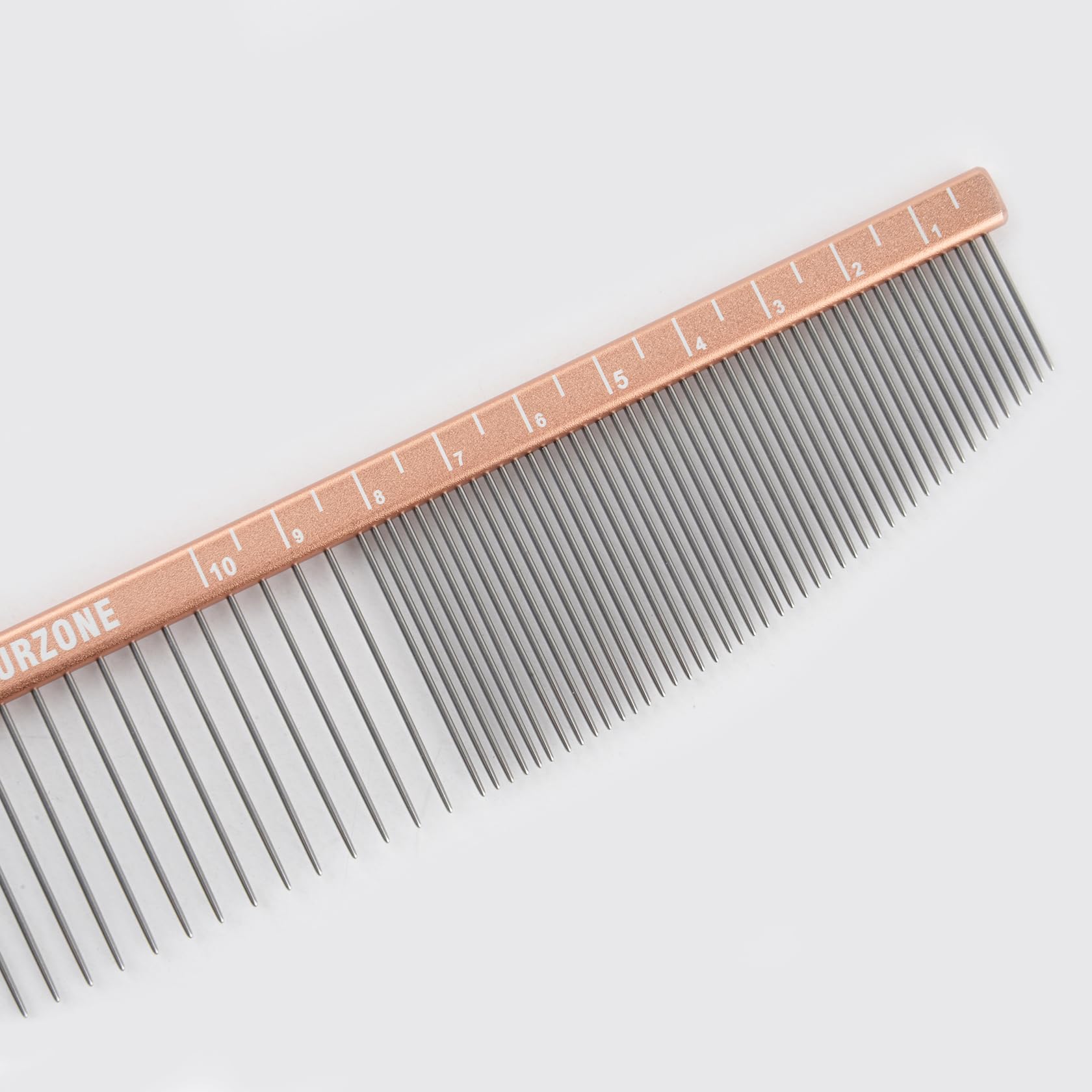 Furzone 2-in-1 Greyhound Comb for Dogs, Meler Greyhound Comb (Half Curved/Coarse), 86 Stainless Steel Pins Dog Comb, Aluminum 24.5cm Handle, Lightweight, Remove Dogs’ Eye Debris, Fur Tangle Free