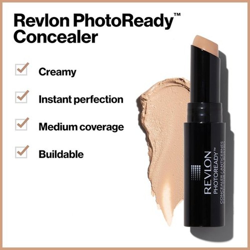 Revlon Concealer Stick - PhotoReady Makeup for All Skin Types | Longwear Medium-Full Coverage, 005 Medium Deep, 0.16 Oz