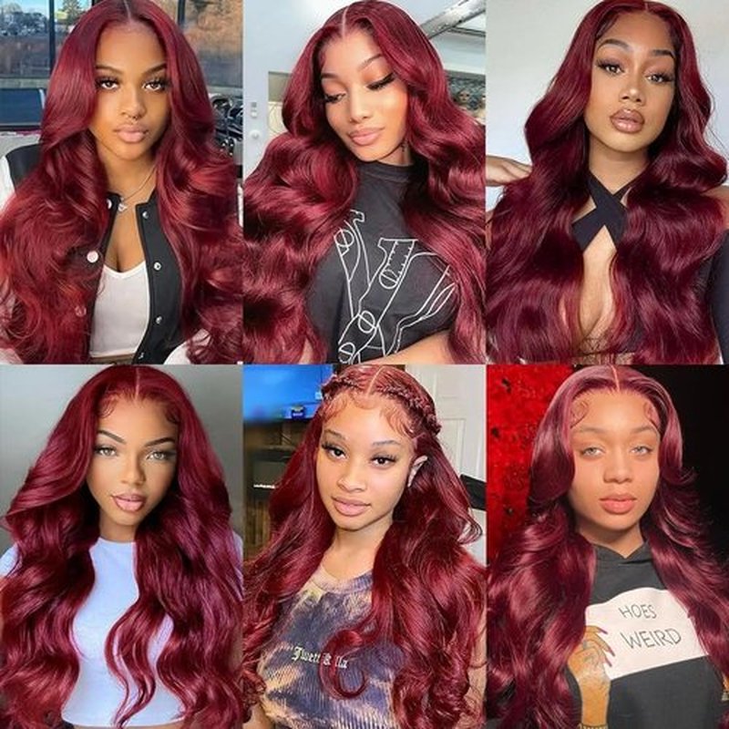 24 26 28 inch Burgundy Bundles 99j Body Wave Human Hair Bundles Red Human Hair Bundle Burgundy Body Wave Bundle