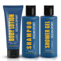 Body & Earth Gift for Men 3pc Fresh Ocean Scented Bath Set Gift Sets for Man Travel Size Toiletries for Men Birthday Gifts for Him Mens Lotion Care Package for Man Christmas Gifts for Husband