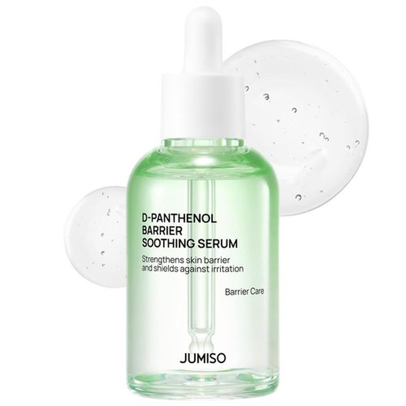 JUMISO D-Panthenol Barrier Soothing Serum (70ml/2.37oz) – Korean 10 Types Hyaluronic Acid Cooling Face Serum for Oily Acne Prone & Sensitive Skin, Centella Niacinamide Gentle BHA, Fragrance-Free