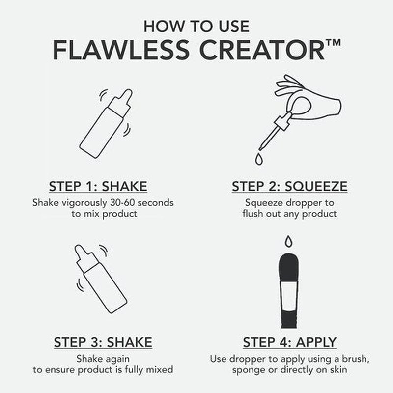 Dermablend Flawless Creator Liquid Foundation - Full Coverage, Lightweight & Buildable, 1 Fl Oz
