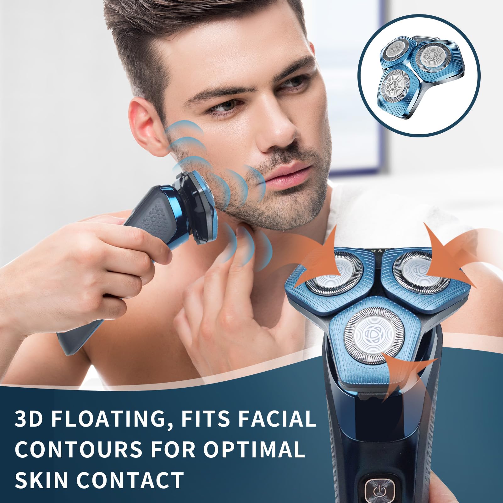 2 Pack SH71/50 Shaving Heads, Compatible with Philips Shavers,Blue
