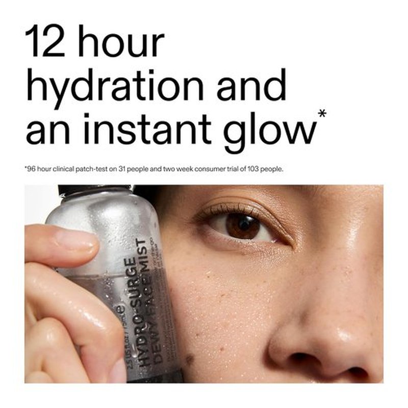 The INKEY List Hydro-Surge Dewy Face Mist - Hydration Boosting Spray | Fragrance-Free & Gentle for Sensitive Skin, 2.6 fl oz