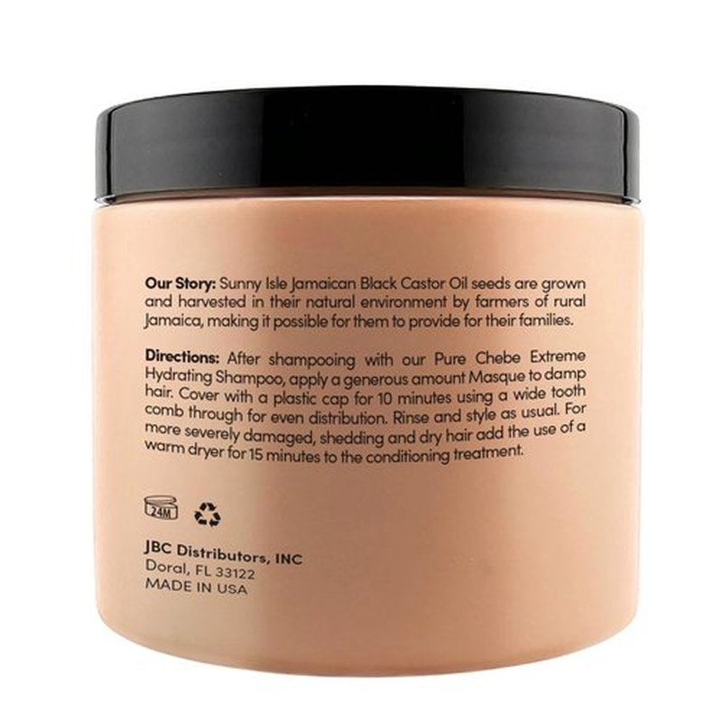 Sunny Isle Pure Chebe Intensive Repair Masque - Infused with Chebe & Jamaican Black Castor Oil - 16 oz