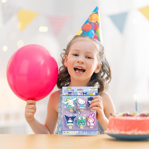Hello Kitty and Friends 6 pack Fruit Flavored Lip GlossPucker Pop Set, Ages 3+ Perfect for Birthdays, Stocking Stuffers, Holidays, SchoolRewards, Spa Days, Slumber Parties, and More by Townley Girl