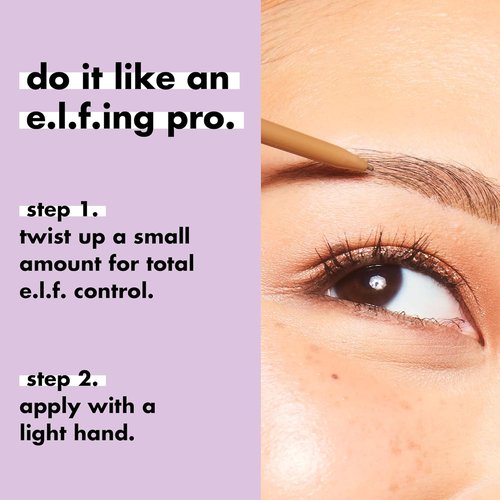 e.l.f. Micro-Fine Brow Pencil - Waterproof Brow Color & Spoolie for Natural Feathered Finish | Vegan, Blonde