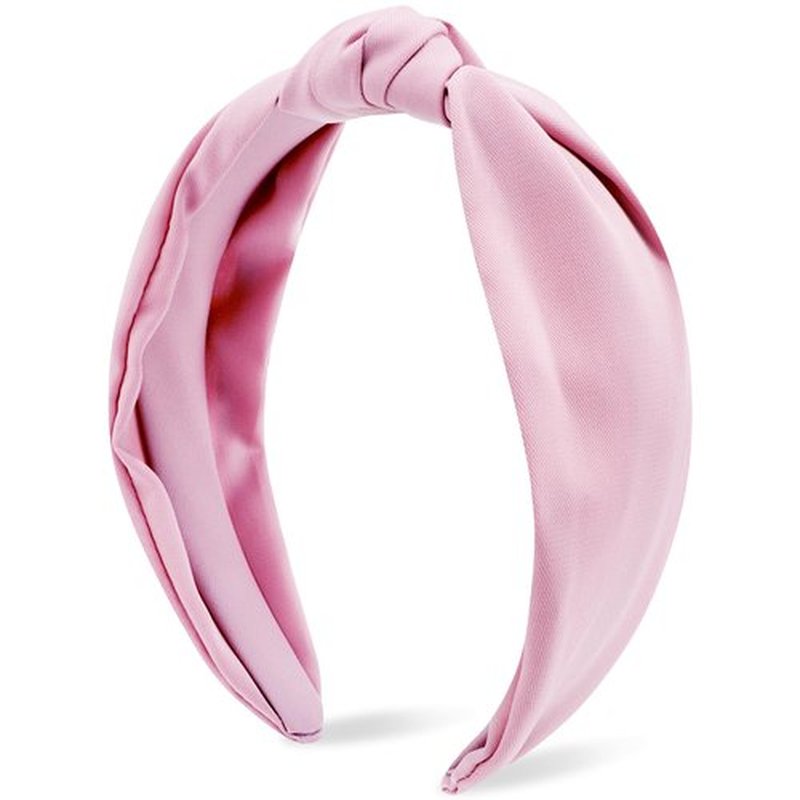 Atoden Pink Knotted Headband Wide Top Knot Head Band Non Slip Plain Solid Color Hair Bands Fashion Hair Accessories for Women Girls Valentine's Headband