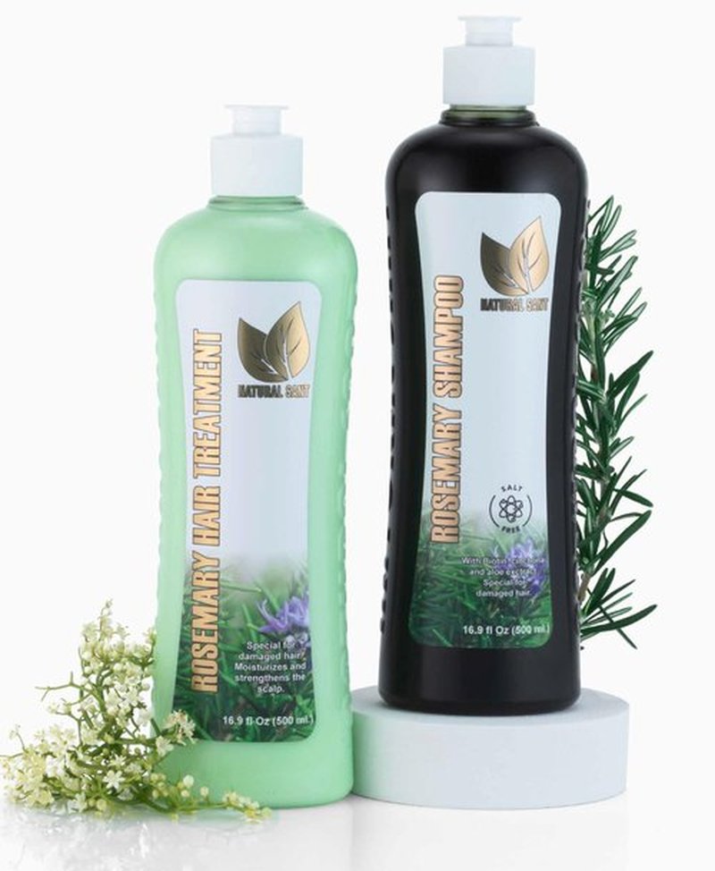 Natural Sant Rosemary & Cinchona Shampoo & Conditioner Set – Sulfate-Free, Hair Growth Support, Moisture & Repair – 16 fl oz Herbal Hair Care
