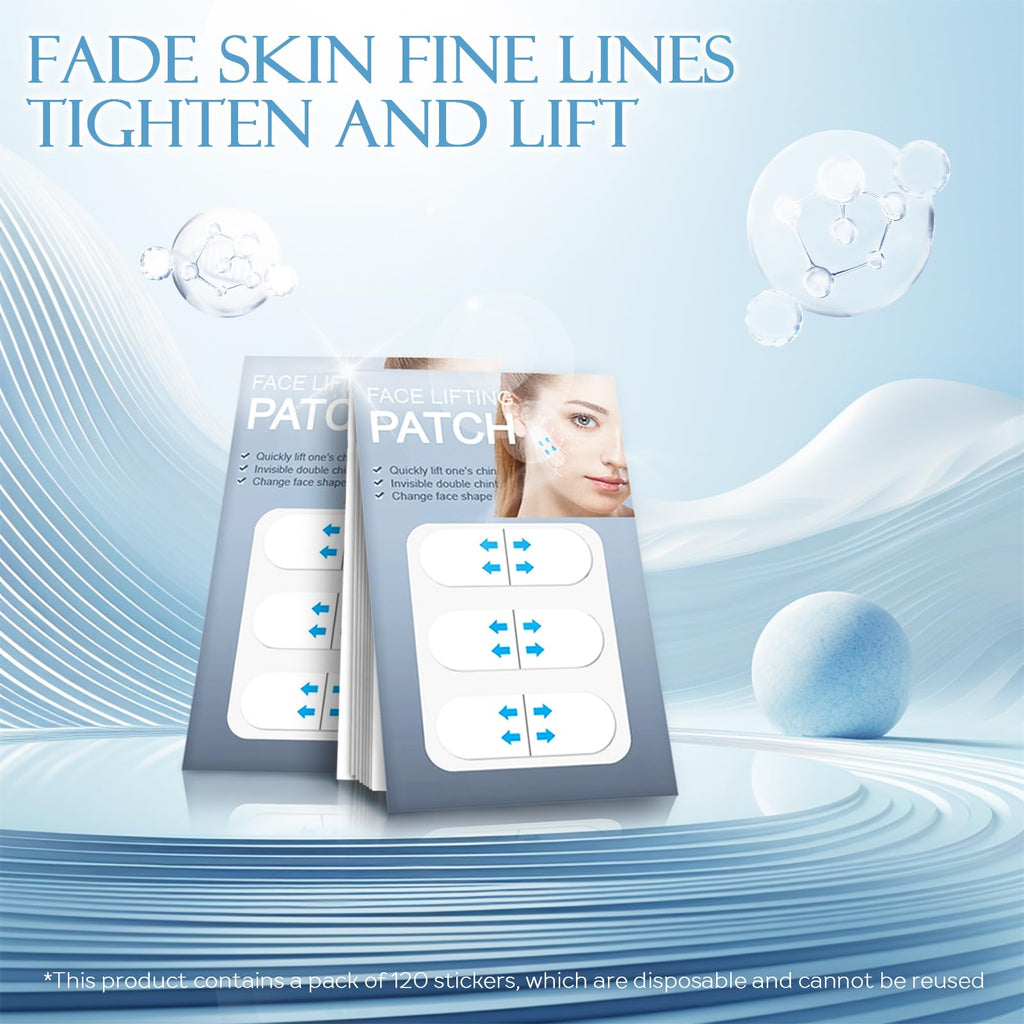 ZZBUY 120 Pcs Face Tape Lifting Invisible Sticker, Instant Face Lifter Straps Facial Tape Tightening and Lifting Bandage for Lifting Sagging Skin & Jowls, Clear